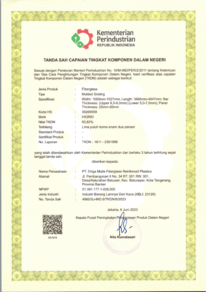 Pt. Origa Mulia Fiberglass Reinforced Plastics